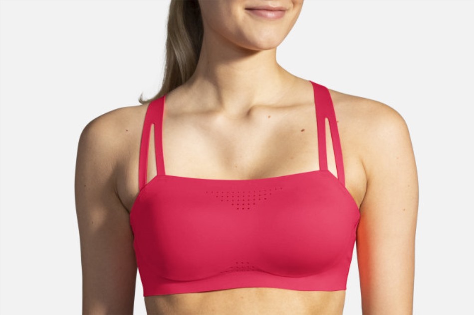 Sujetador Brooks Dare Entrecruzado Rosa Flúor
