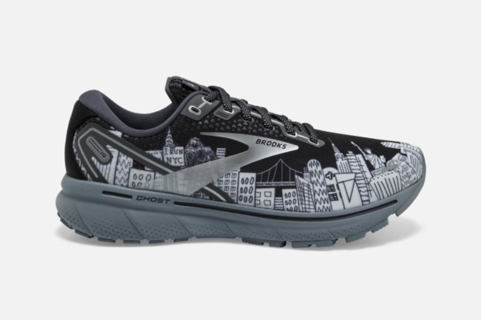 Brooks Fantasma 14 Nyc Negro-ébano-aguanieve