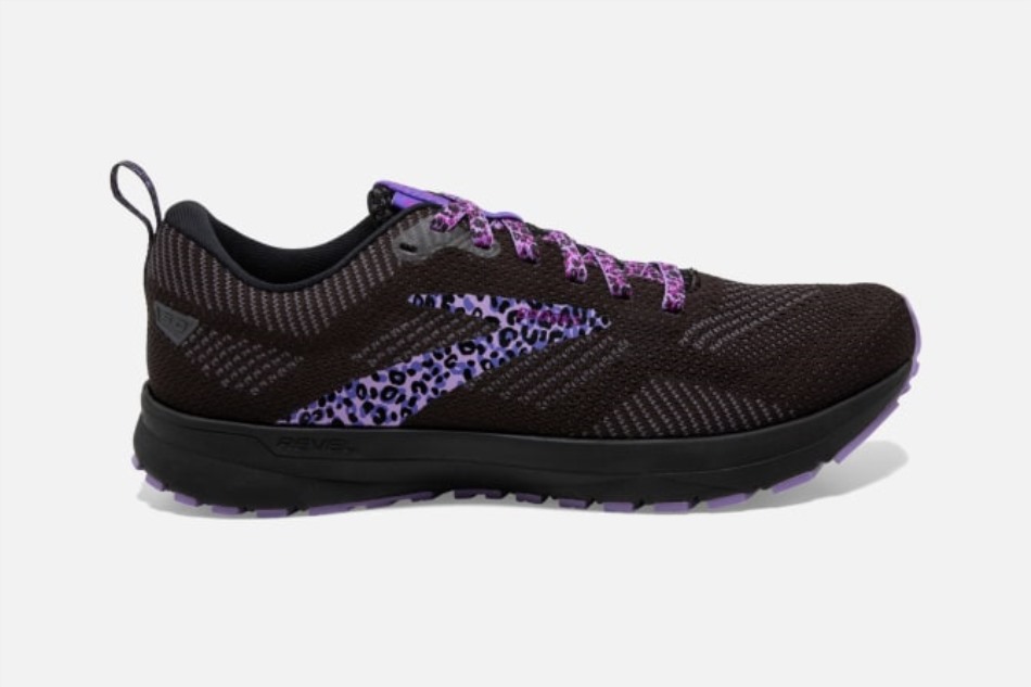 Brooks Revel 5 Guepardo Negro-púrpura-ébano