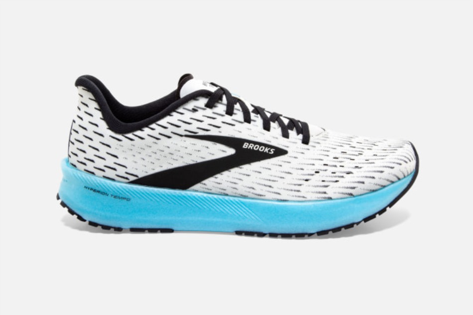 Brooks Blanco-helado Aqua-blue Hyperion Tempo